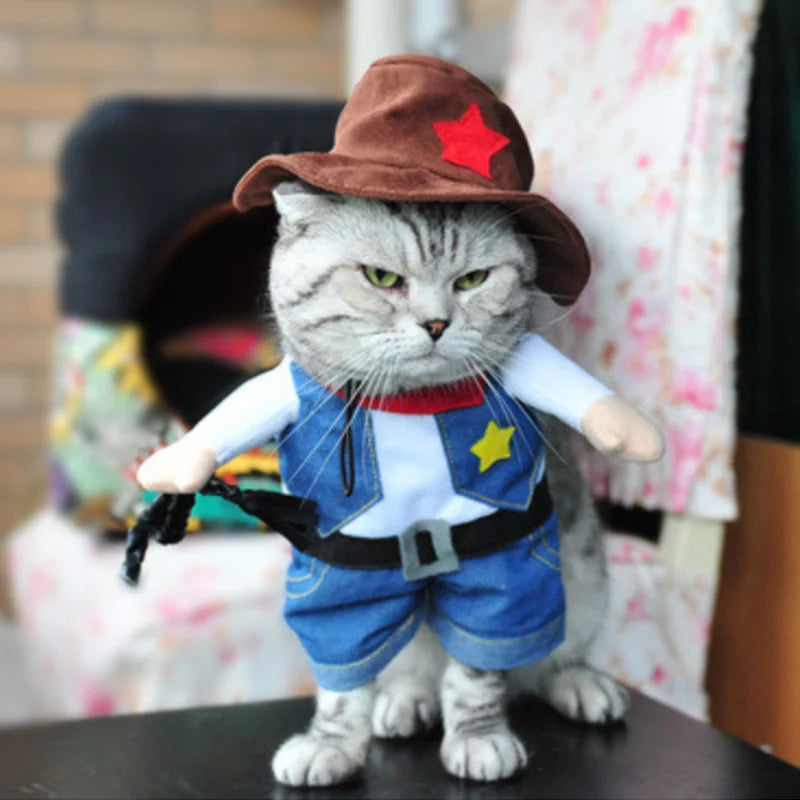 Christmas Cat Clothes Halloween Clothes for Cats Costume New Year Outfit Pet Cat Clothes for Chihuahua Winter Warm Pet Clothes