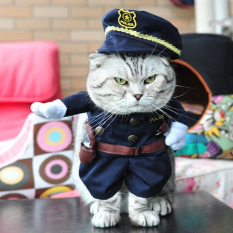 Christmas Cat Clothes Halloween Clothes for Cats Costume New Year Outfit Pet Cat Clothes for Chihuahua Winter Warm Pet Clothes
