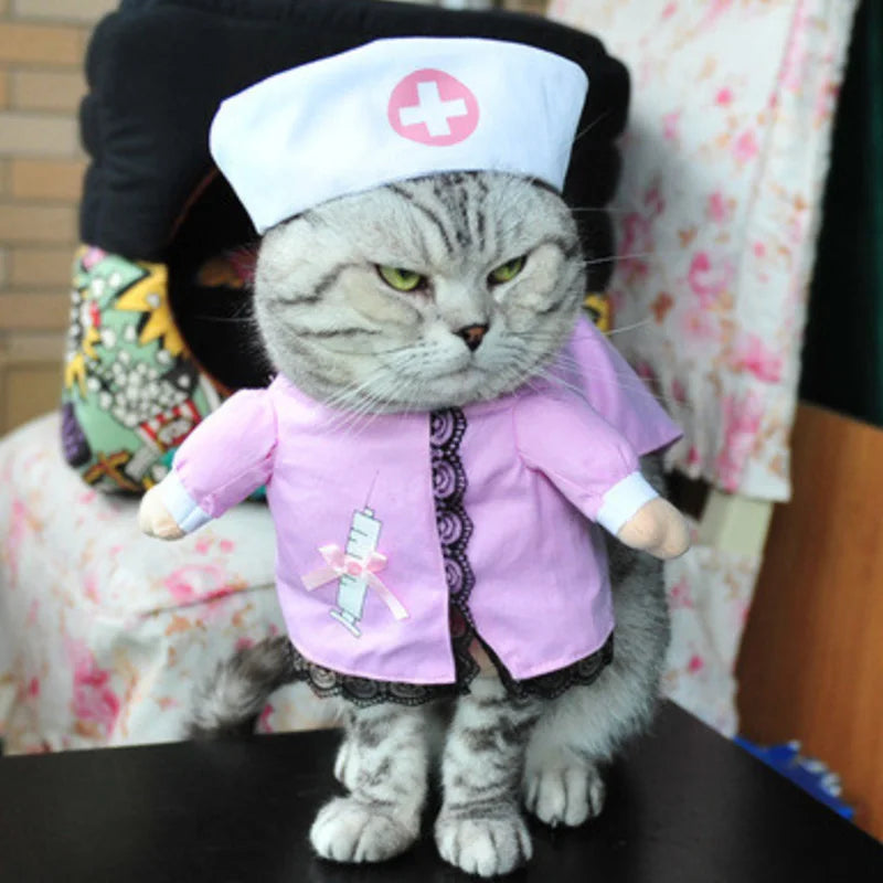 Christmas Cat Clothes Halloween Clothes for Cats Costume New Year Outfit Pet Cat Clothes for Chihuahua Winter Warm Pet Clothes