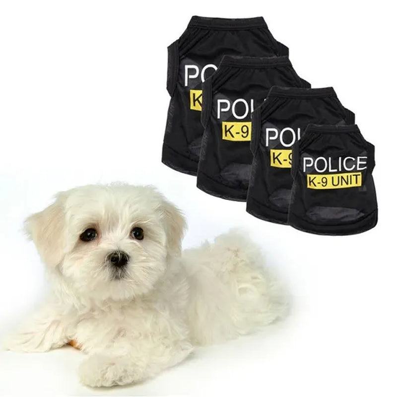 Pet Dog Vest Clothes Puppy T-Shirt Coat Summer Apparel Costumes Black