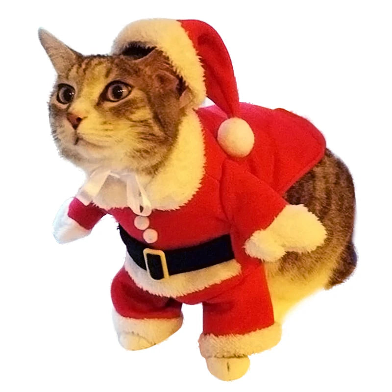 Christmas Cat Clothes Halloween Clothes for Cats Costume New Year Outfit Pet Cat Clothes for Chihuahua Winter Warm Pet Clothes