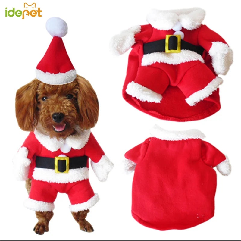 Christmas Cat Clothes Halloween Clothes for Cats Costume New Year Outfit Pet Cat Clothes for Chihuahua Winter Warm Pet Clothes