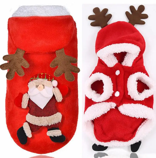 Christmas Cat Clothes Halloween Clothes for Cats Costume New Year Outfit Pet Cat Clothes for Chihuahua Winter Warm Pet Clothes