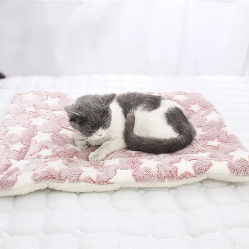 Soft Flannel Pet Mat Dog Bed Winter Thicken Warm Cat Blanket Puppy Sleeping Cover Towel Cushion