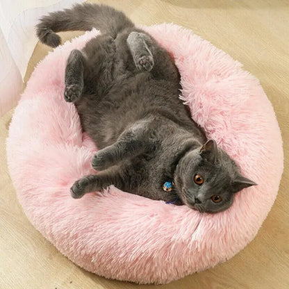 30/40/50/60Cm Mini Super Soft Dog Cat Bed Plush Cat Mat Dog Beds for Small Pet Dogs Cat Bed Labradors House round Cushion Pet Product Accessories