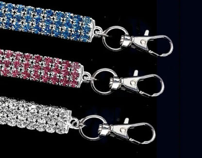 3 Colors Rhinestone Stretch Pet Collar Necklace Dog Leash Crystal Collar Tag Pendant Accessories for Dog Cat Pet Supplies