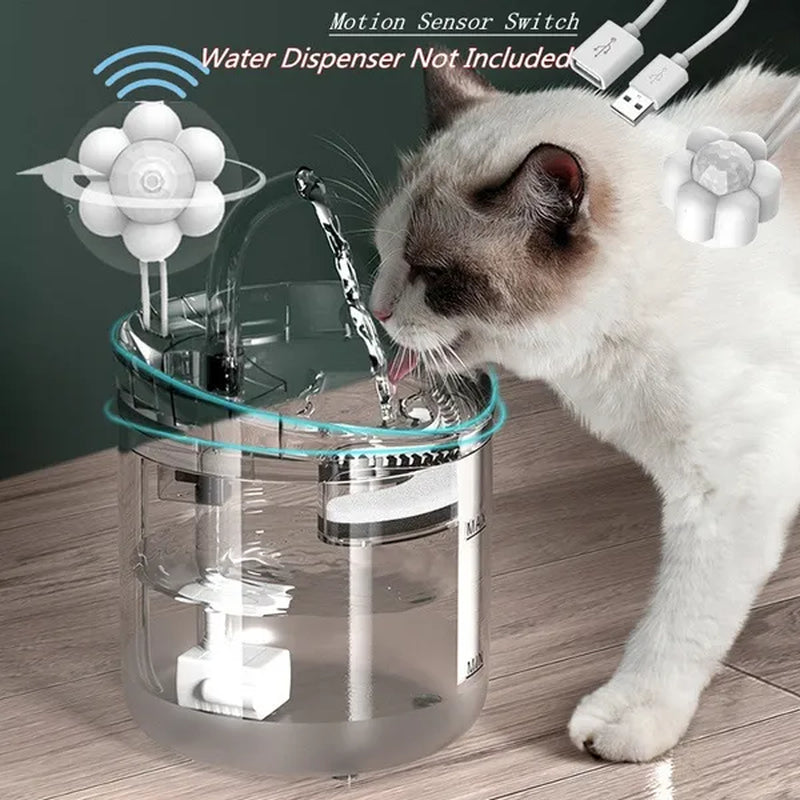 Smart Water Motion Sensor Switch for Cat Dogs Automatic Fountain Pets Drinking Water Dispenser Container Switch