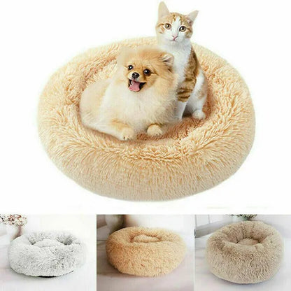 30/40/50/60Cm Mini Super Soft Dog Cat Bed Plush Cat Mat Dog Beds for Small Pet Dogs Cat Bed Labradors House round Cushion Pet Product Accessories