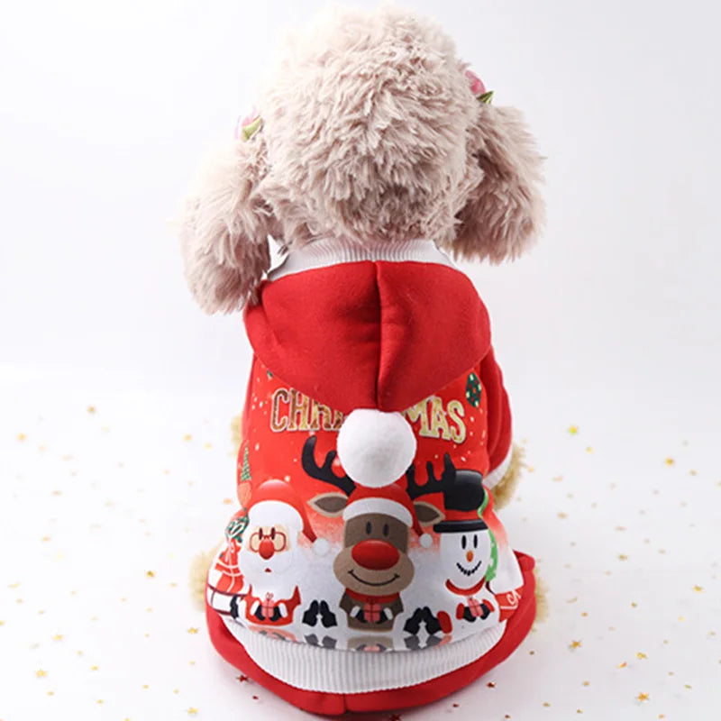 Christmas Cat Clothes Halloween Clothes for Cats Costume New Year Outfit Pet Cat Clothes for Chihuahua Winter Warm Pet Clothes