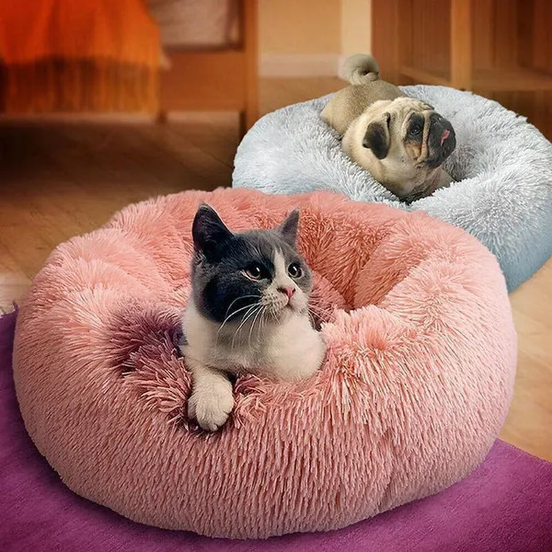 30/40/50/60Cm Mini Super Soft Dog Cat Bed Plush Cat Mat Dog Beds for Small Pet Dogs Cat Bed Labradors House round Cushion Pet Product Accessories