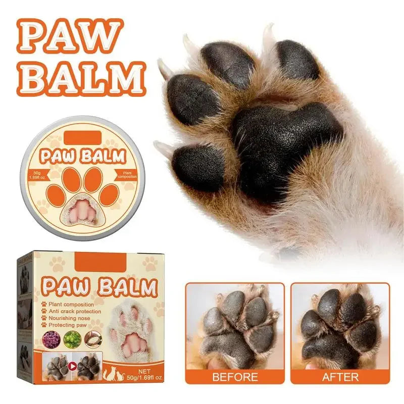 Paw Balm for Dogs 50G Noses Paws Moisturizer Cream Cats Dogs Paw Protector Lick Safe Pet Supplies for Extreme Weather Conditions