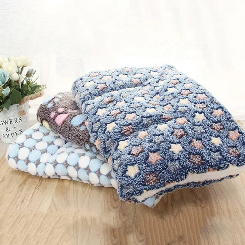 Soft Flannel Pet Mat Dog Bed Winter Thicken Warm Cat Blanket Puppy Sleeping Cover Towel Cushion