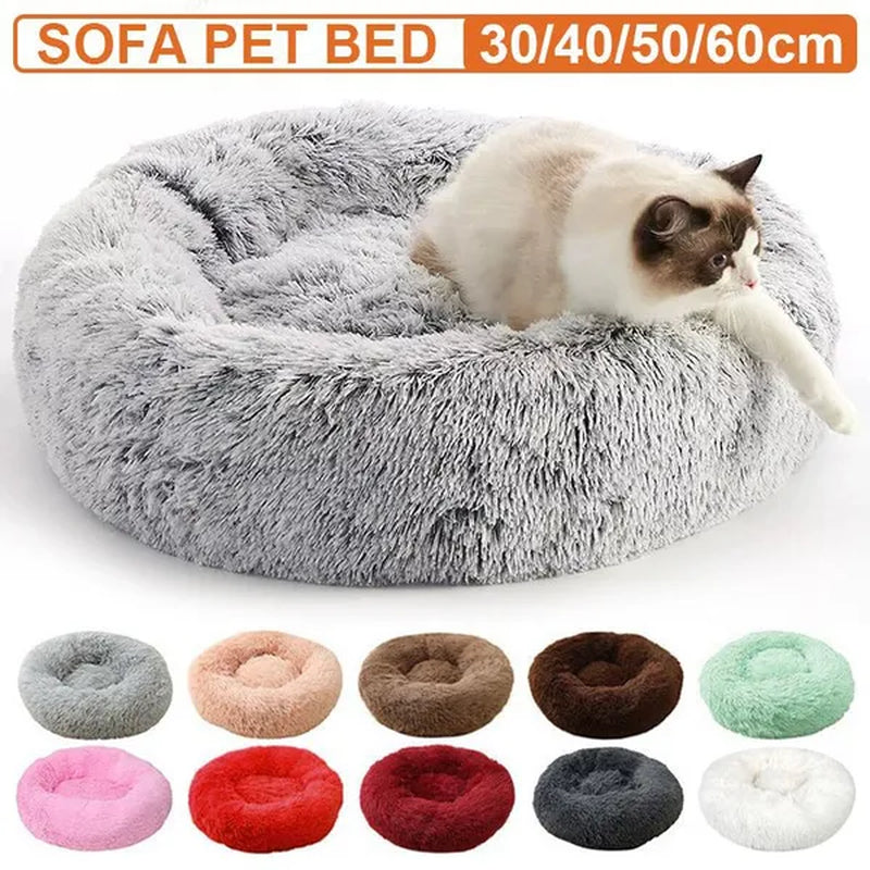 30/40/50/60Cm Mini Super Soft Dog Cat Bed Plush Cat Mat Dog Beds for Small Pet Dogs Cat Bed Labradors House round Cushion Pet Product Accessories