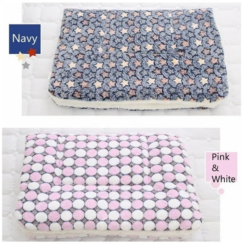 Soft Flannel Pet Mat Dog Bed Winter Thicken Warm Cat Blanket Puppy Sleeping Cover Towel Cushion