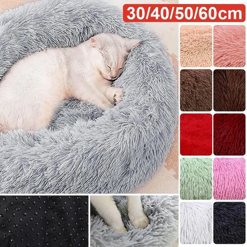 30/40/50/60Cm Mini Super Soft Dog Cat Bed Plush Cat Mat Dog Beds for Small Pet Dogs Cat Bed Labradors House round Cushion Pet Product Accessories