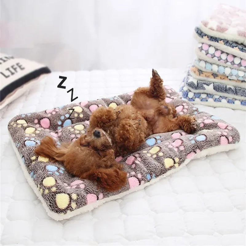 Soft Flannel Pet Mat Dog Bed Winter Thicken Warm Cat Blanket Puppy Sleeping Cover Towel Cushion