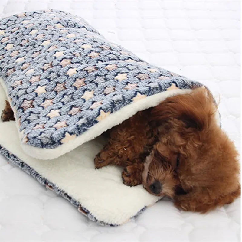 Soft Flannel Pet Mat Dog Bed Winter Thicken Warm Cat Blanket Puppy Sleeping Cover Towel Cushion