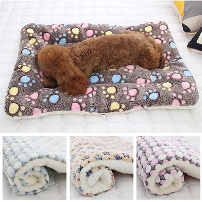 Soft Flannel Pet Mat Dog Bed Winter Thicken Warm Cat Blanket Puppy Sleeping Cover Towel Cushion